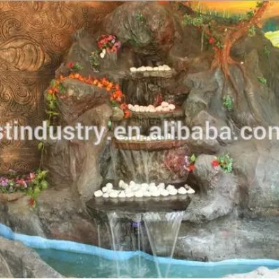Fine art landscape decoration high grade fiberglass wall fountain